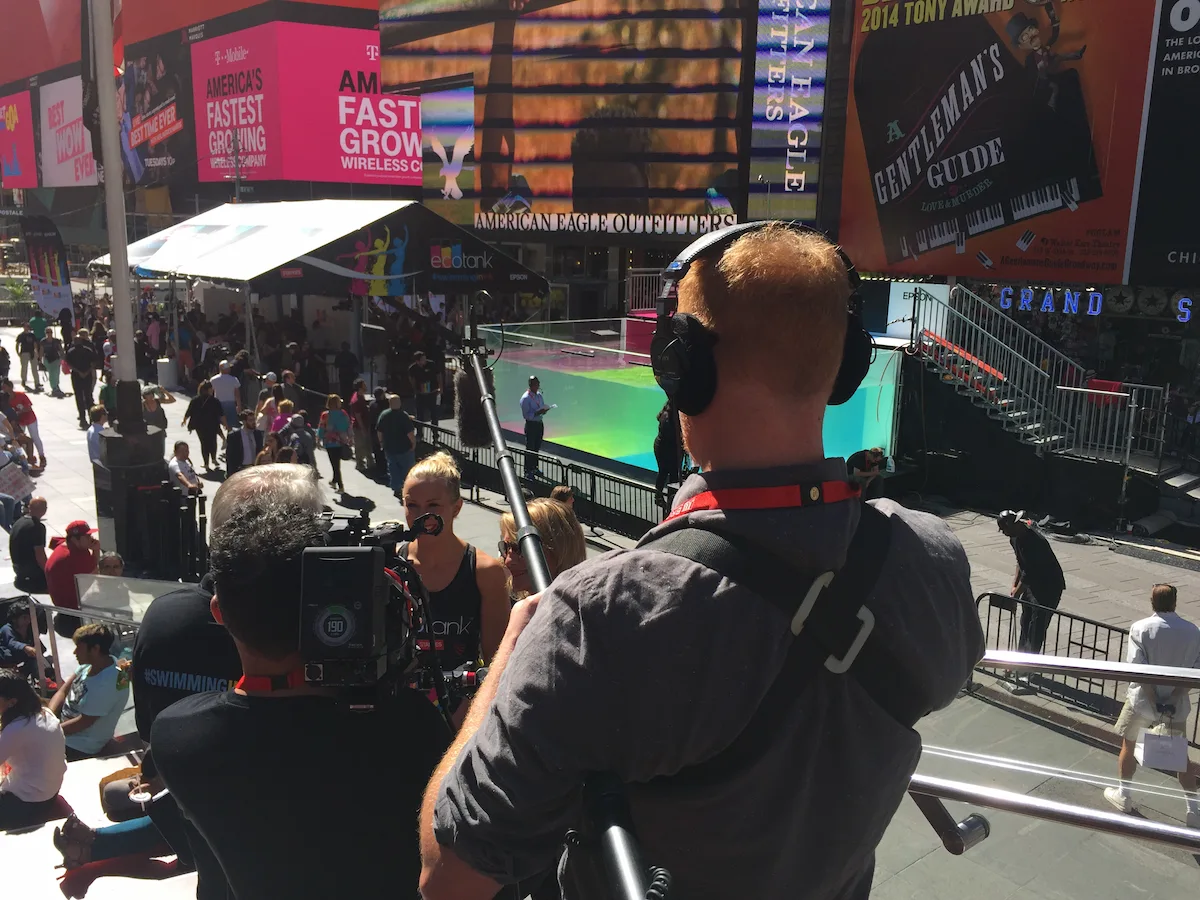 EPSON Times SQ Ecotank camera crew EPSON Times SQ Ecotank camera crew
