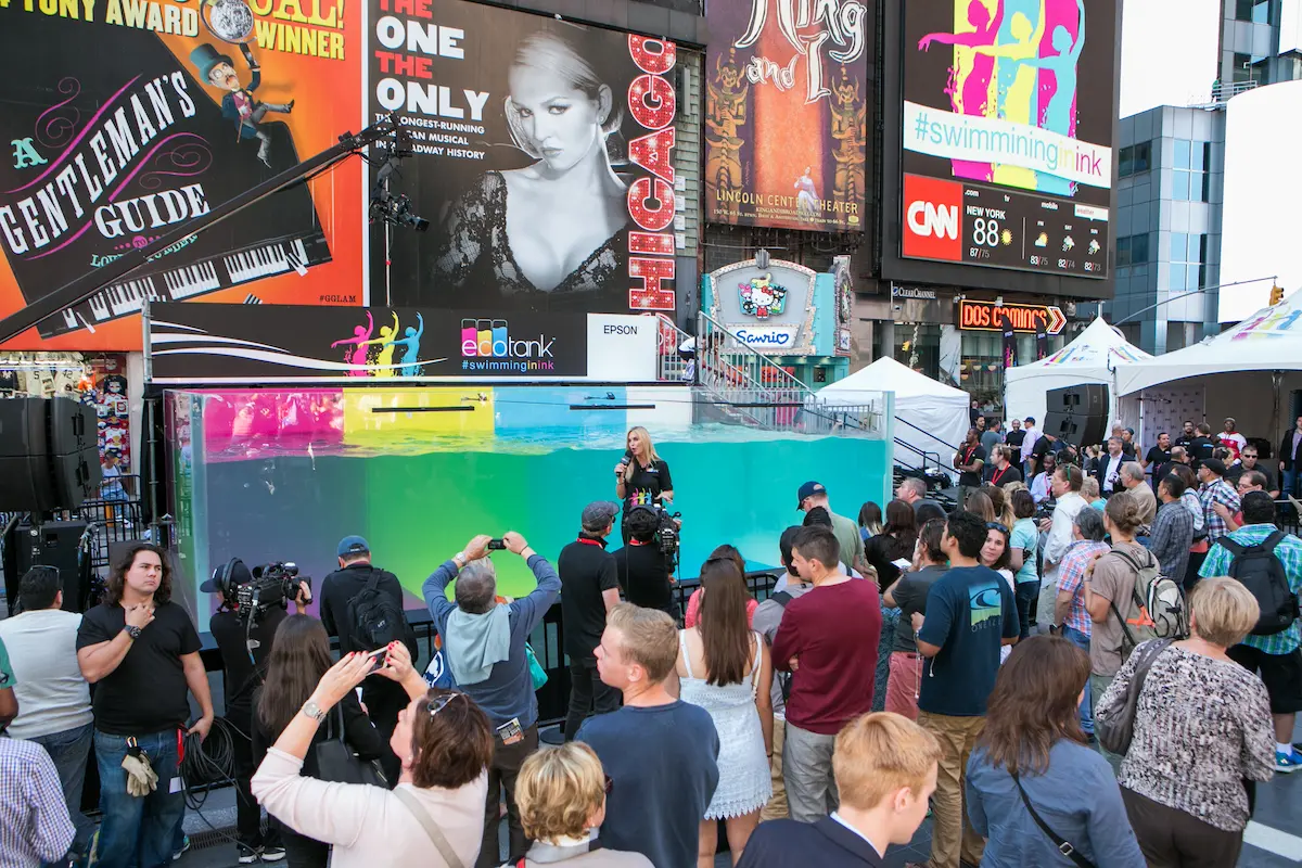 EPSON Times Square Ecotank audience