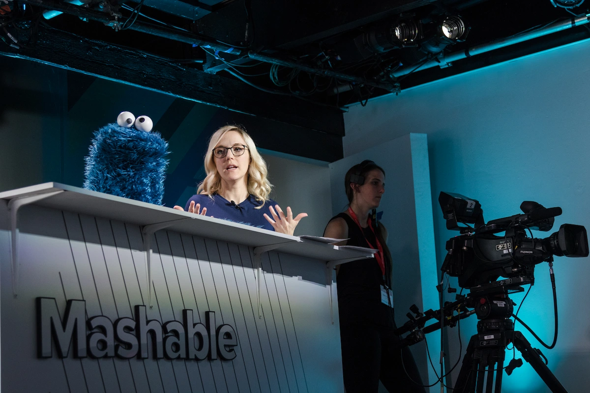Mashable speaker with Cookie Monster