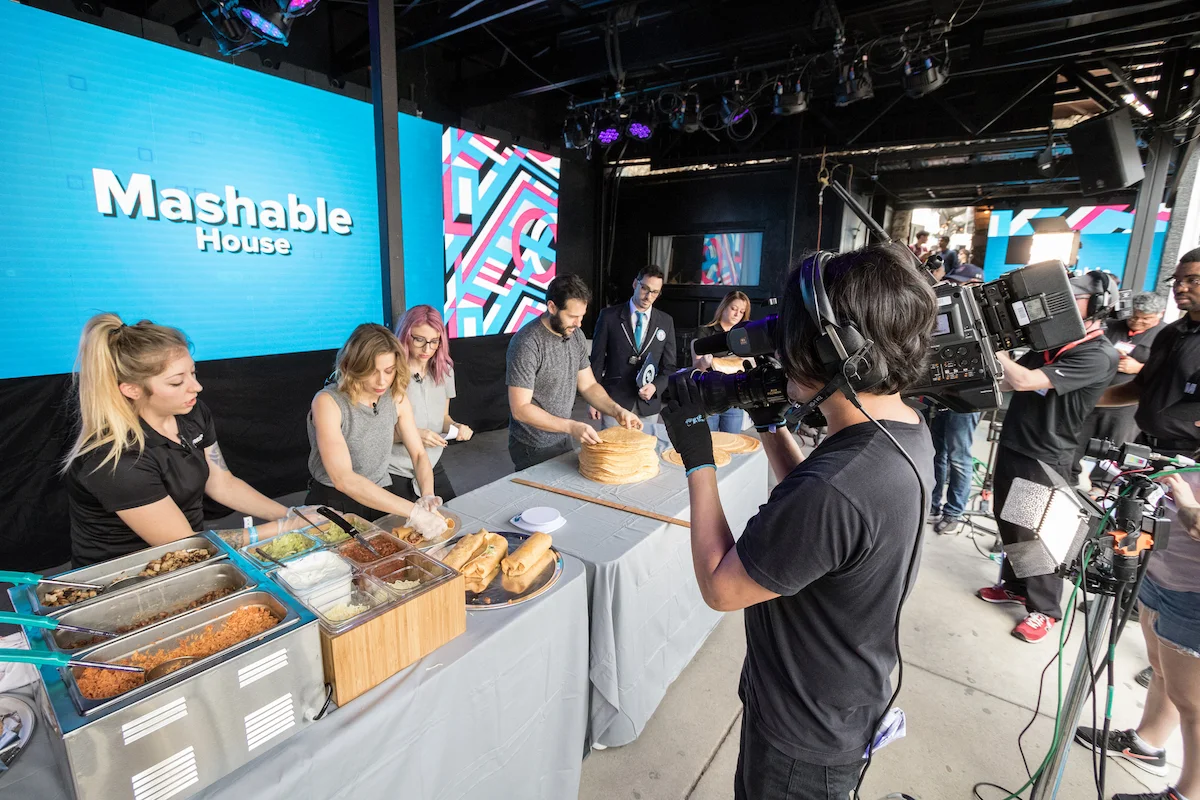 Mashable House filming food prep