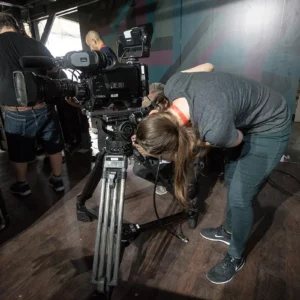 Mashable crew setting up camera