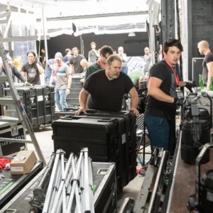 mashable crew moving equipment