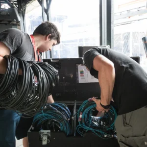 Mashable crew with cables