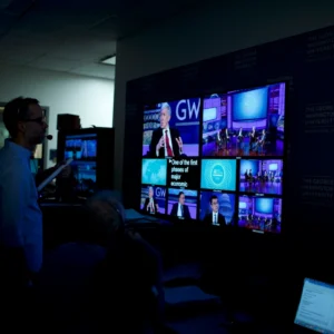 CGTN control room monitor