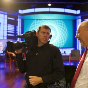 CGTN crew on set