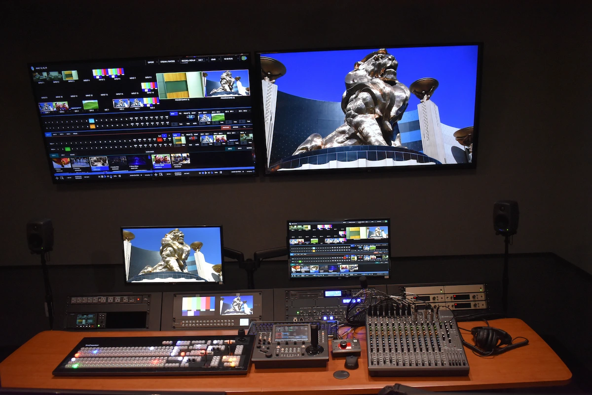 Global hospitality brand control room monitors