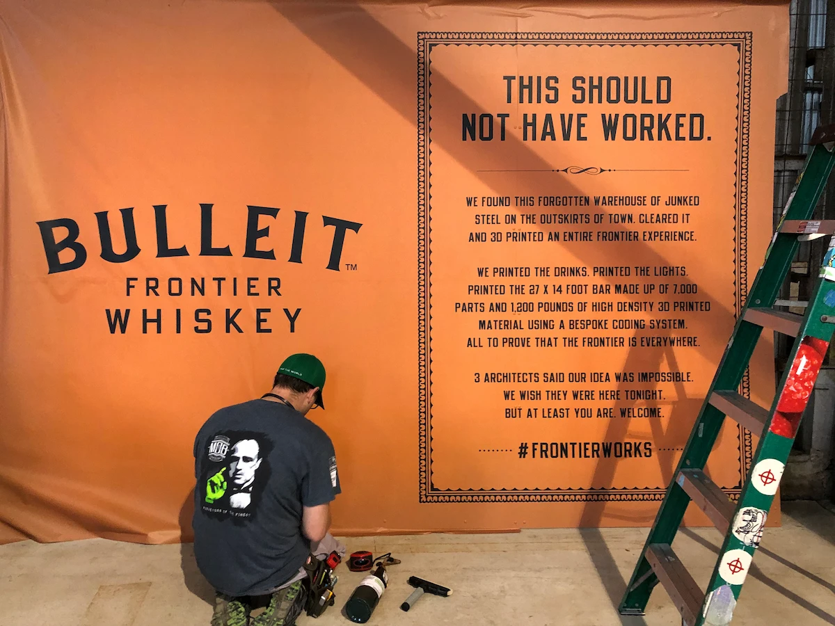 Bulleit Bourbon welcome display