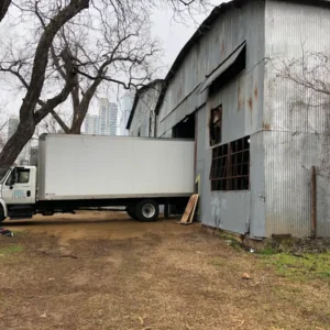 Bulleit Bourbon truck backing into steel mill