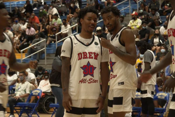 Drew League basketball players