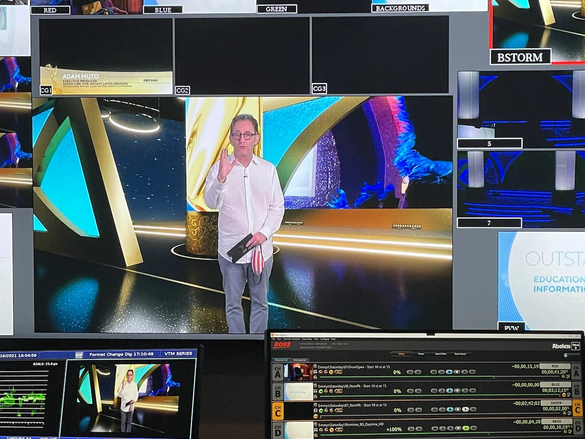 NATAS Daytime Emmys host on monitor