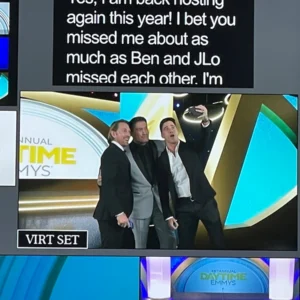 NATAS Daytime Emmys teleprompter and host selfie