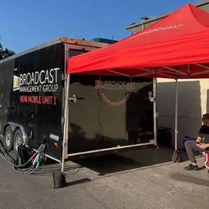 Stadium Live on the Line REMI mobile unit at MGM pool