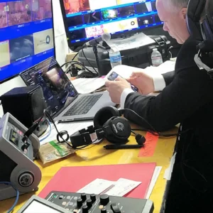 Elton John control room selfie