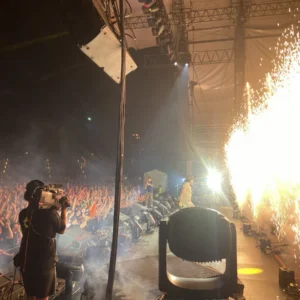 two friends BBL stage fireworks