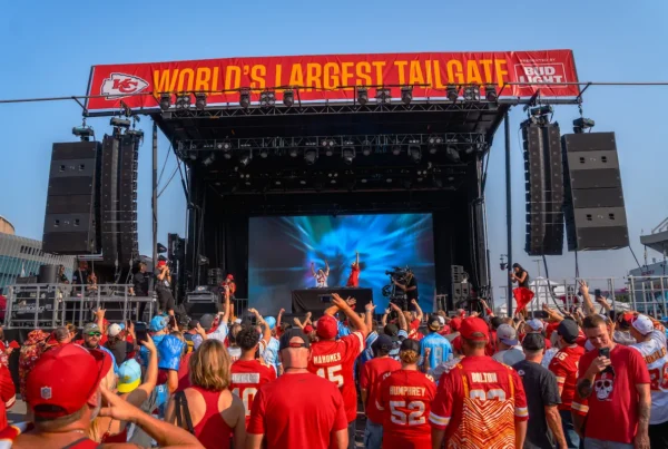 KC tailgate stage and fans
