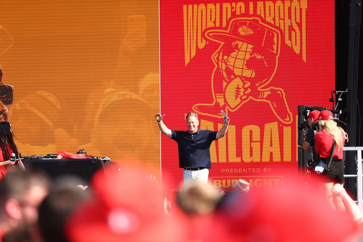 KC tailgate guest on stage