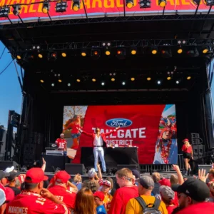 KC tailgate stage from crowd