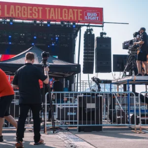 KC tailgate camera operators setting up