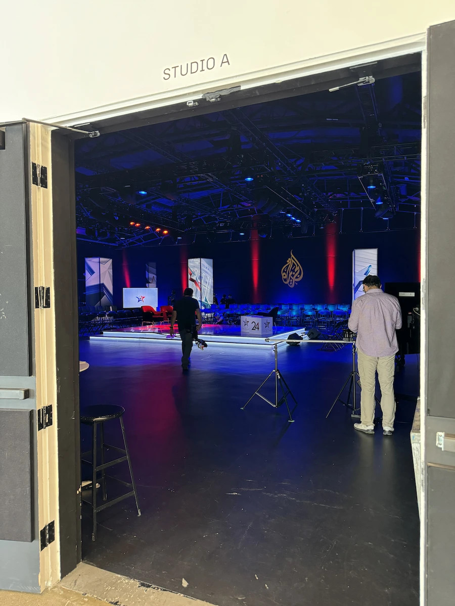 Al Jazeera studio doorway