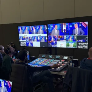 Al Jazeera control room operators BTS