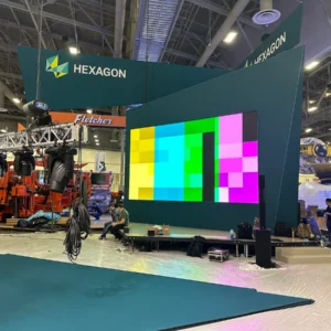 Hexagon Mining MINExpo digital display