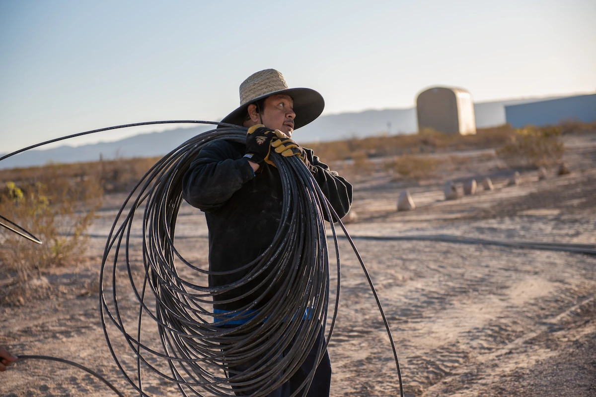 Blue Origin NS-31 crew carrying cables
