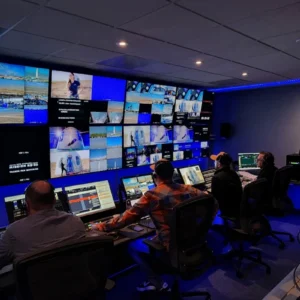 Blue Origin NS 32 after landing control room