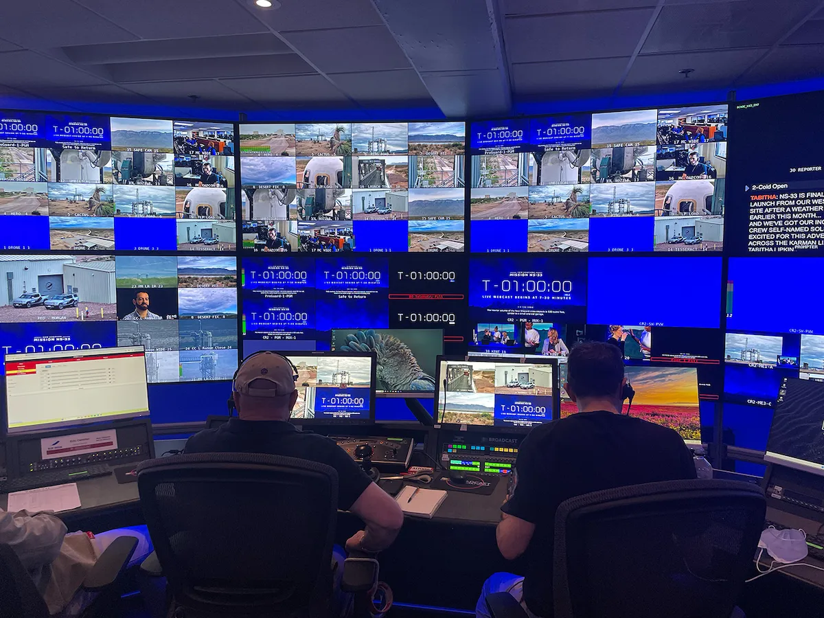 blue origin NS 32 control room