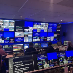 Blue Origin NS 32 countdown control room