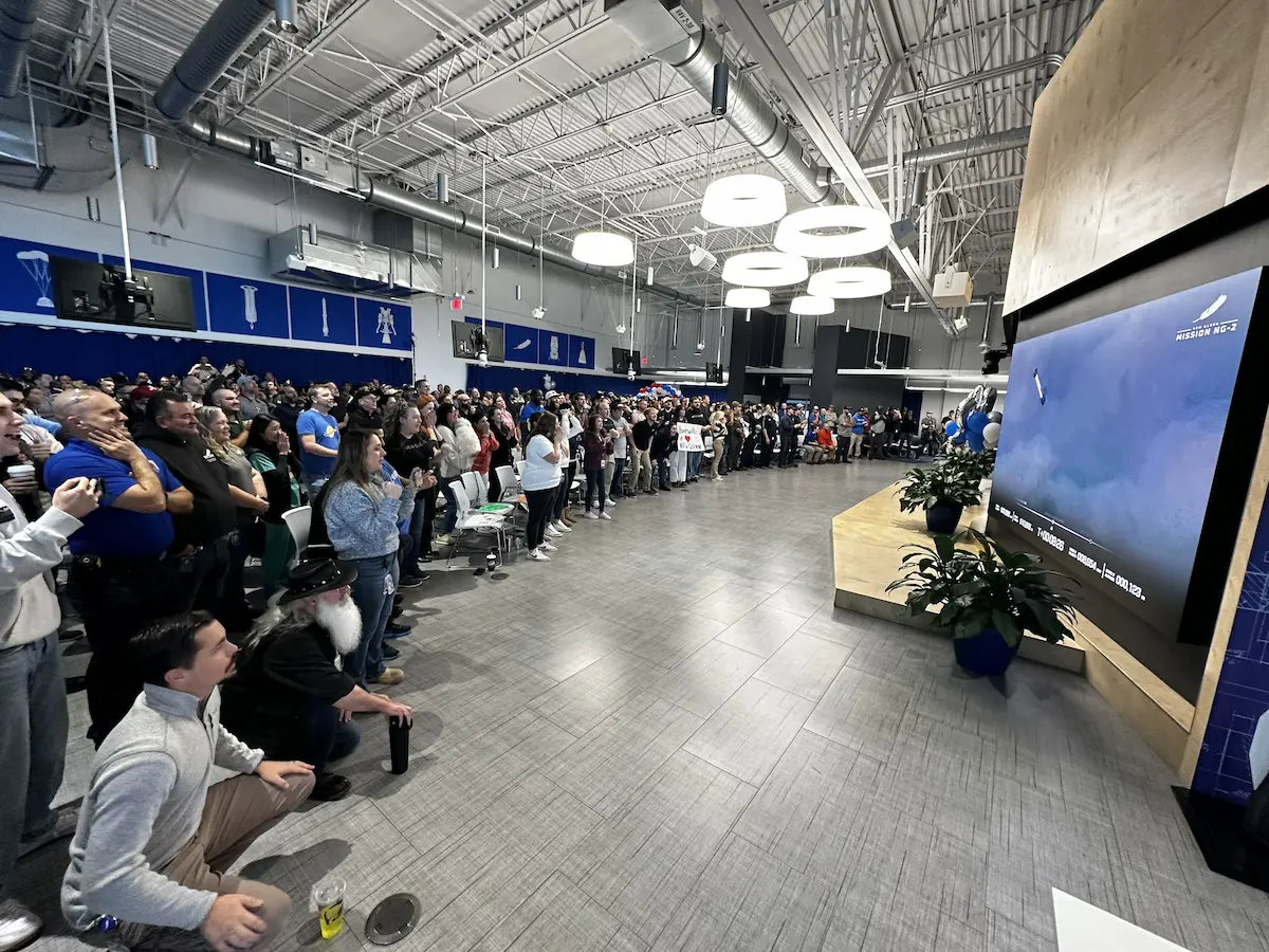 Blue Origin NG-2 crew watching launch